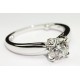 37771459 Tulip Prong Pave Solitaire Engagement Ring