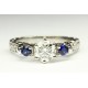 40223297 Vintage Pave Blue Sapphire Engagement Ring