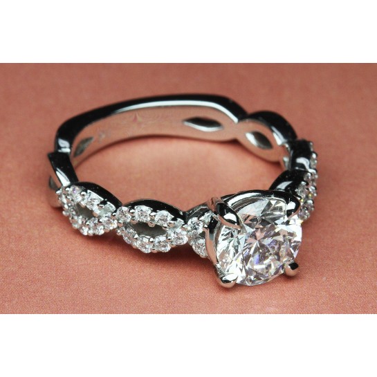 Platinum Infinity Diamond Engagement Ring