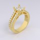Split Shank Yellow Gold Diamond Engagement Ring