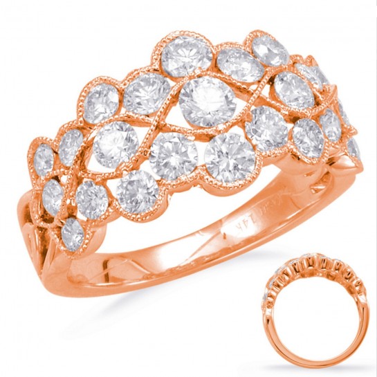 1.56 carat Fashion Diamond Ring 14k ose/Pink Gold