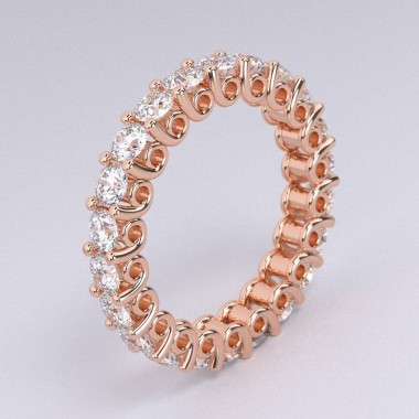 2.25 CT Rose Gold Eternity Wedding Band Special Collection