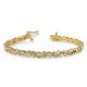 1.55 Carat Designer Round Diamond Tennis Bracelet 14K Yellow Gold 13.5g