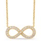 .70 Carat Infinity Love Knot Diamond Encrusted Necklace & 16 Inch Chain 14K Yellow Gold- 27MM