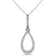 0.75 ct Diamond Hanging Pendant & 16" Inch Cable Chain
