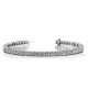 4.25 ctw Diamond Tennis Bracelet with Princess Cut Natural Diamonds G VS and 7" Inches Long