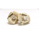 1/2 CTW ROUND DIAMOND AND FLORAL EARRING SCREWBACKS